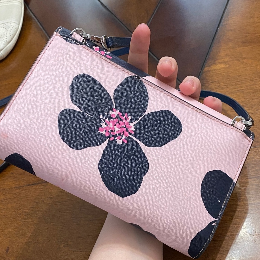 Kate Spade Black and Pink Floral Crossbody Bag - Picture 6 of 12